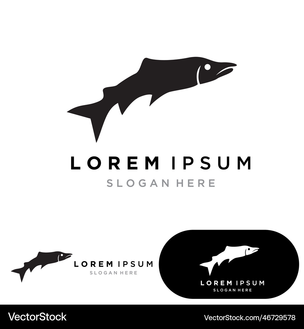 Fish abstract icon design logo templatecreative Vector Image
