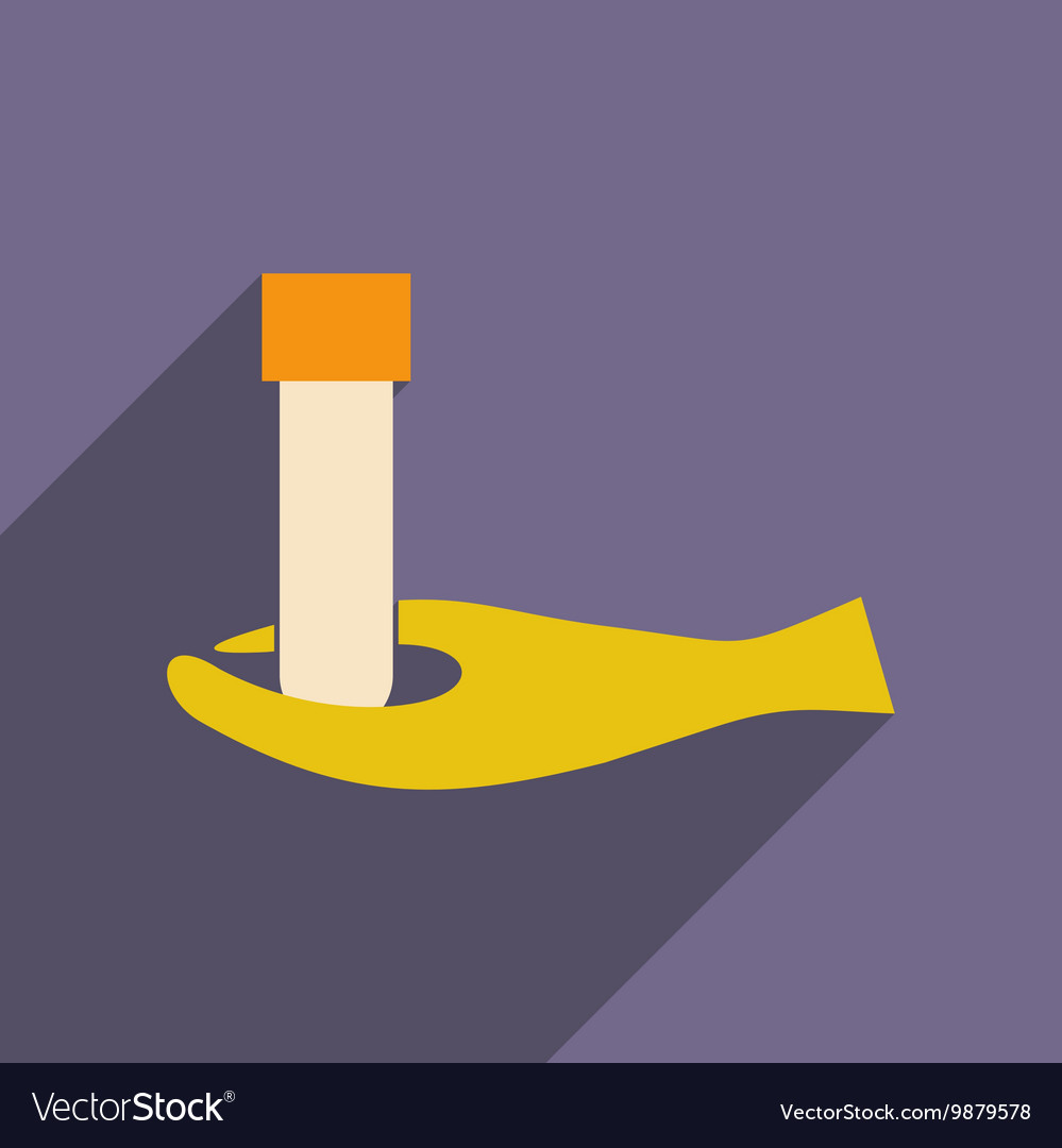 Flat with shadow icon and mobile application lab