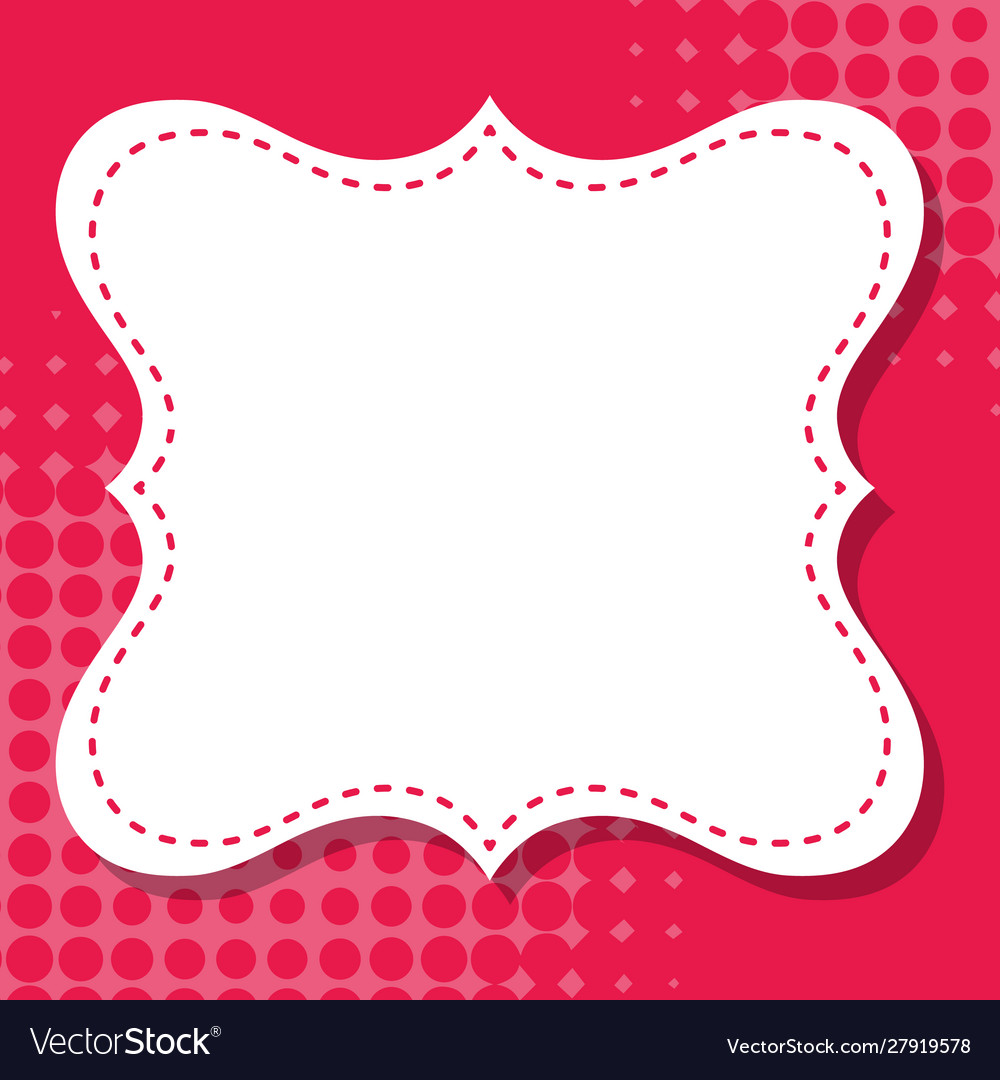Frame template design with red background