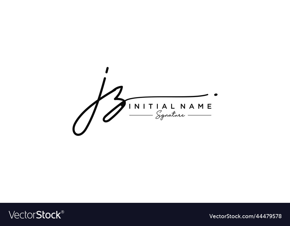 Initial jz signature logo template hand drawn Vector Image