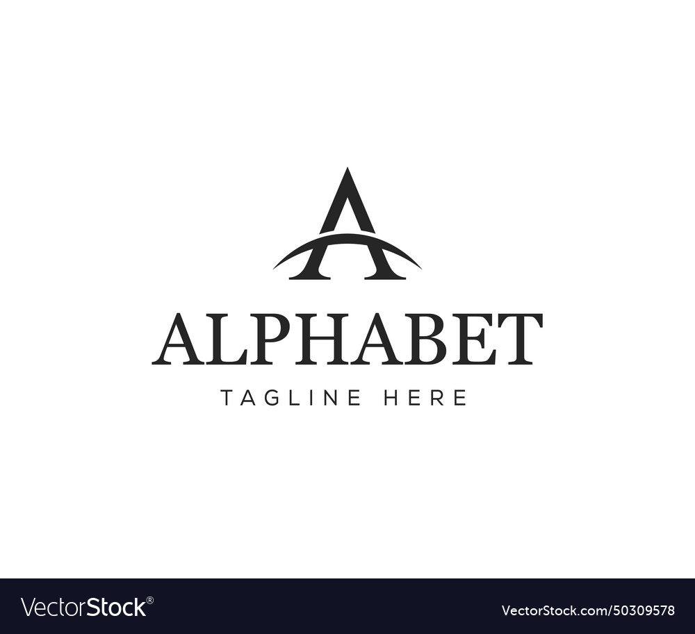 Letter a logo design template