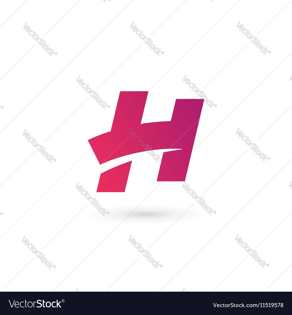 letter h logo icon design template elements vector image