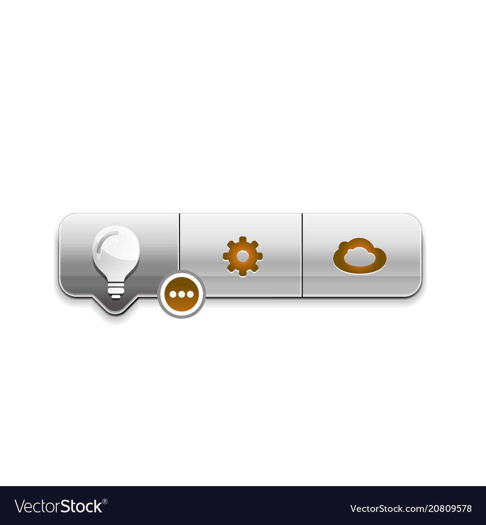Light bulb new idea concept web button vector image Light bulb new idea concept web button