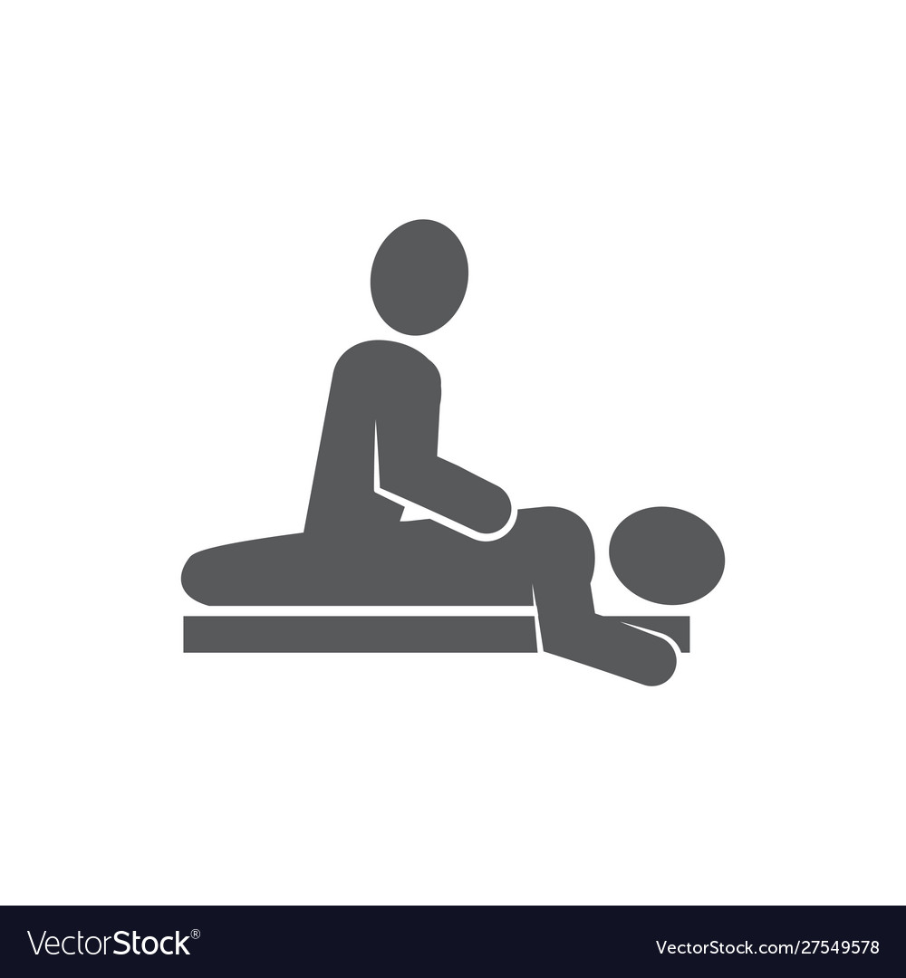 Massage icon on white background vector image Massage icon on white background
