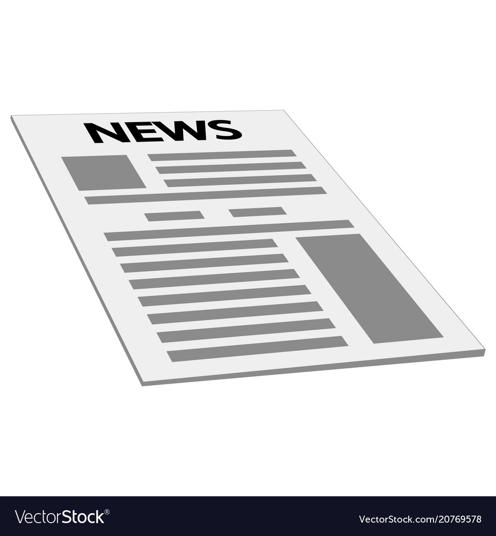 Newspaper news cover page icon mockup template