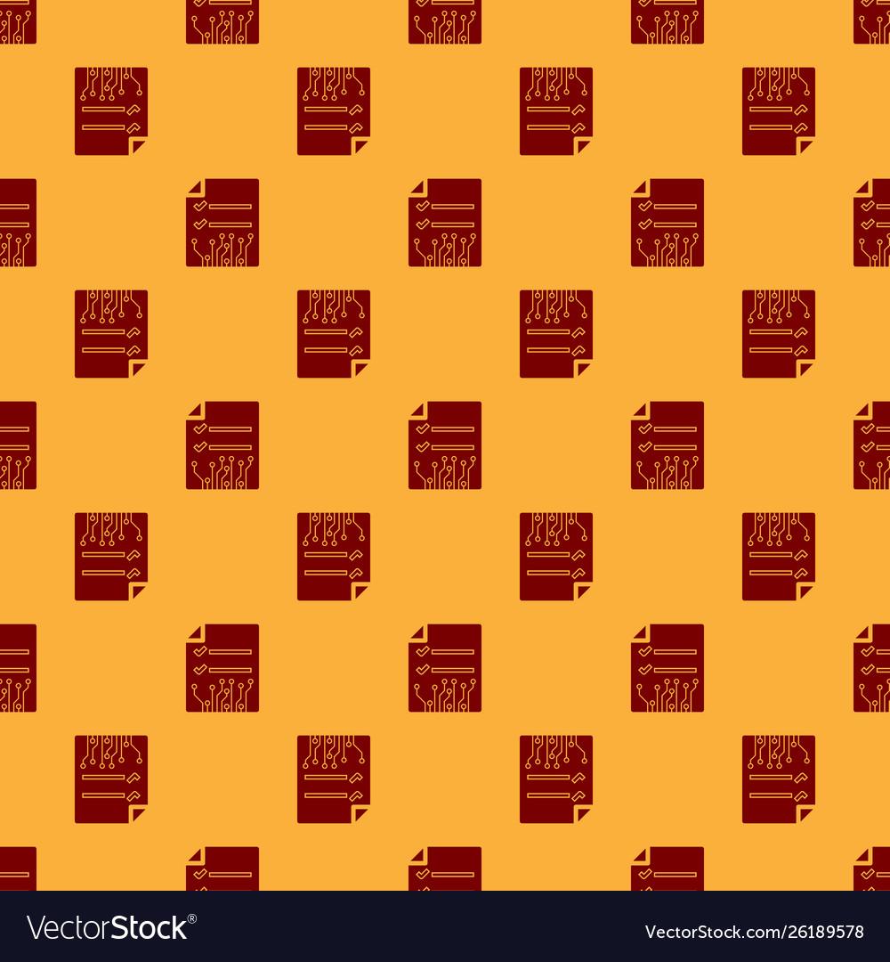 Red smart contract icon isolated seamless pattern Vector Image Red smart contract icon isolated seamless pattern