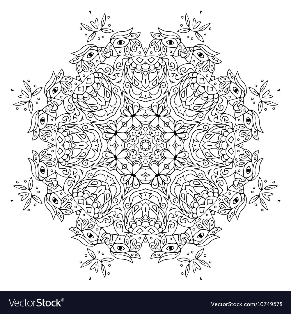 Round pattern with many elements