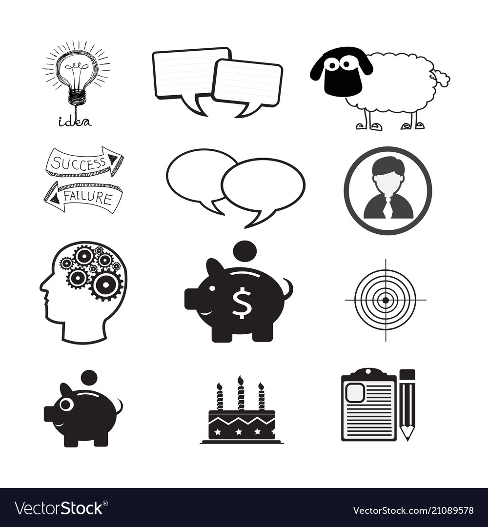 Set of web icons for website and communication