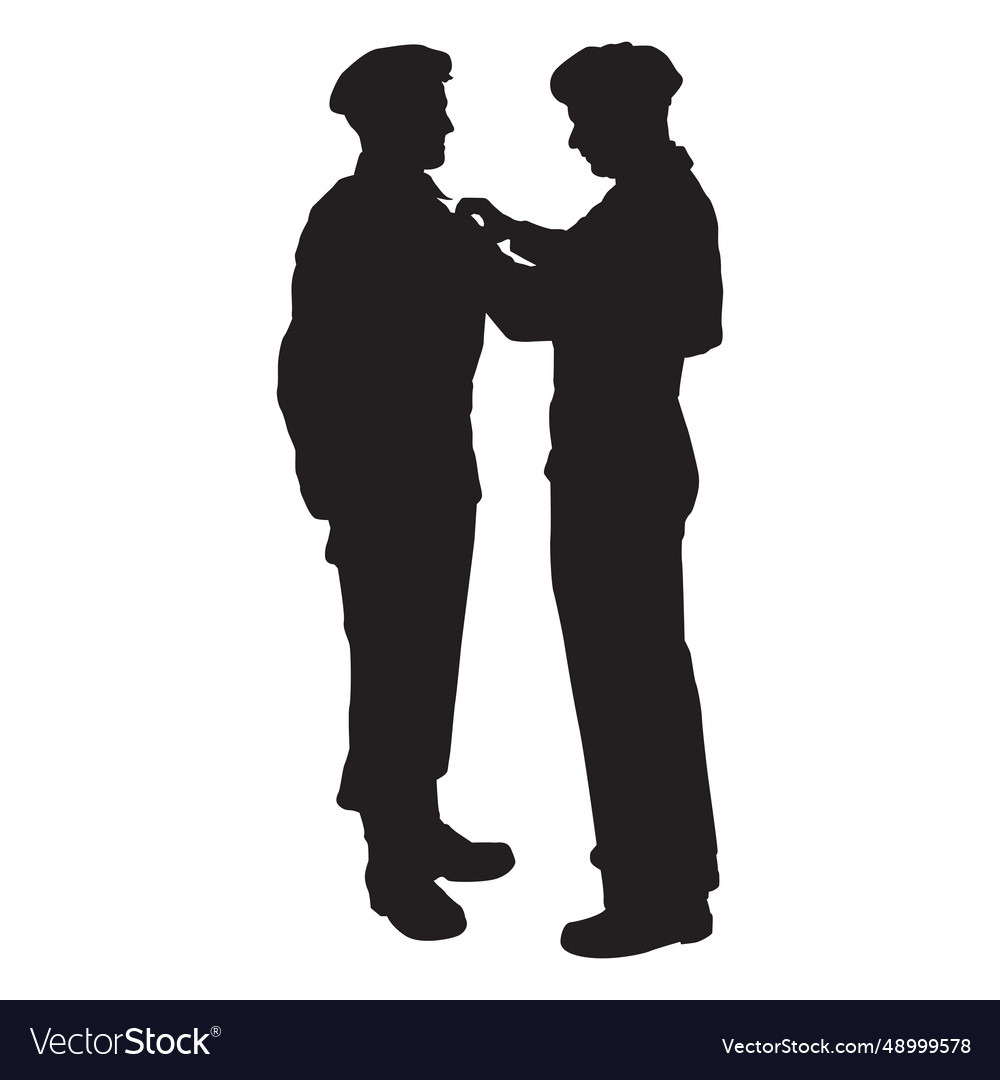 Silhouette soldier award decoration