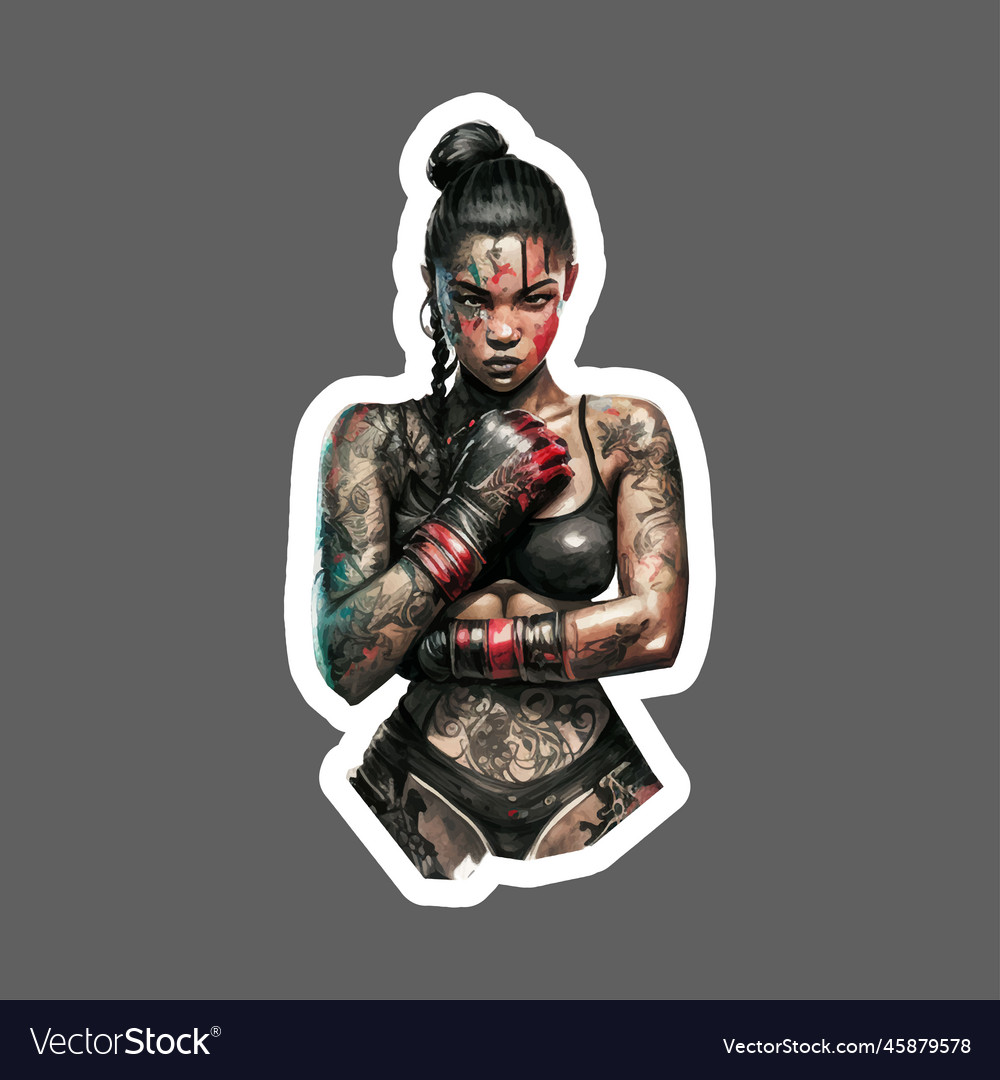 Boxer Flapper Girl Tattoo Art Print -  Hong Kong