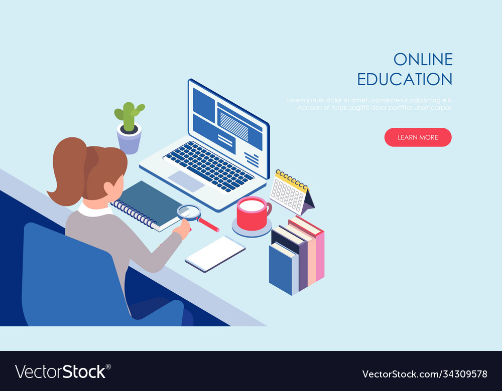 Student character study at computer