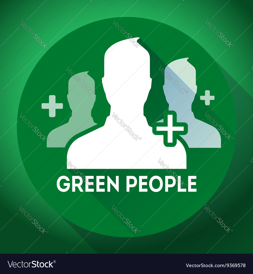 Teamwork association of green people sign icon