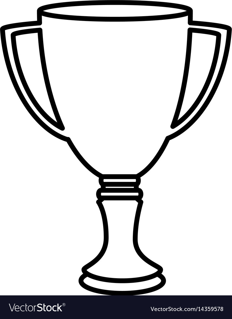 Trophy cup isolated icon Royalty Free Vector Image