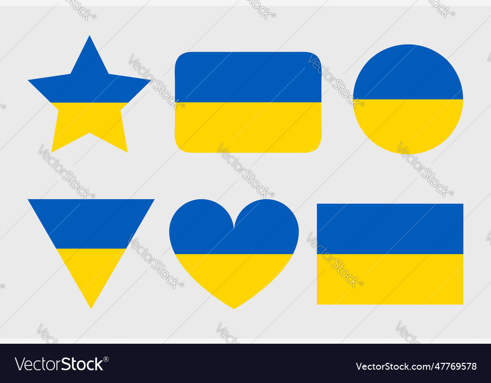 Ukrainian flag blue and yellow of ukraine