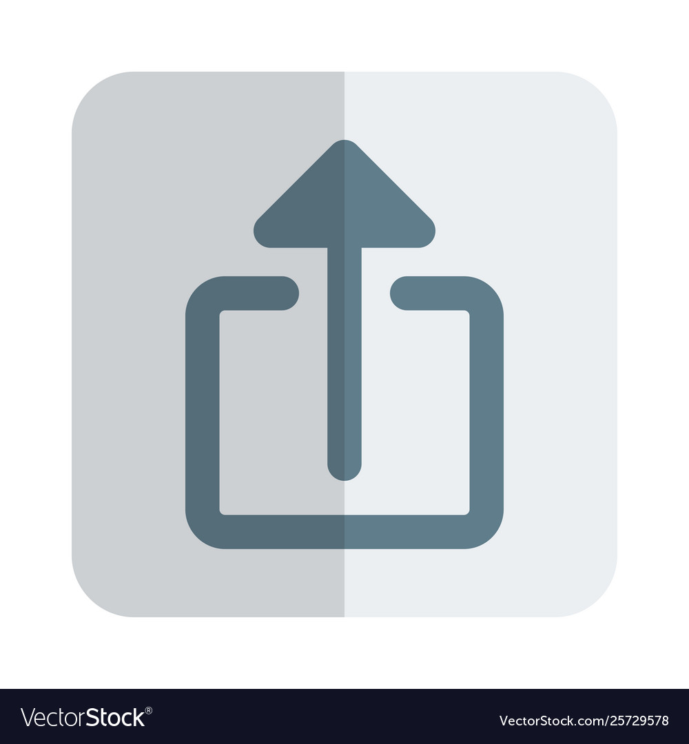 Upload function with a up arrow followed box
