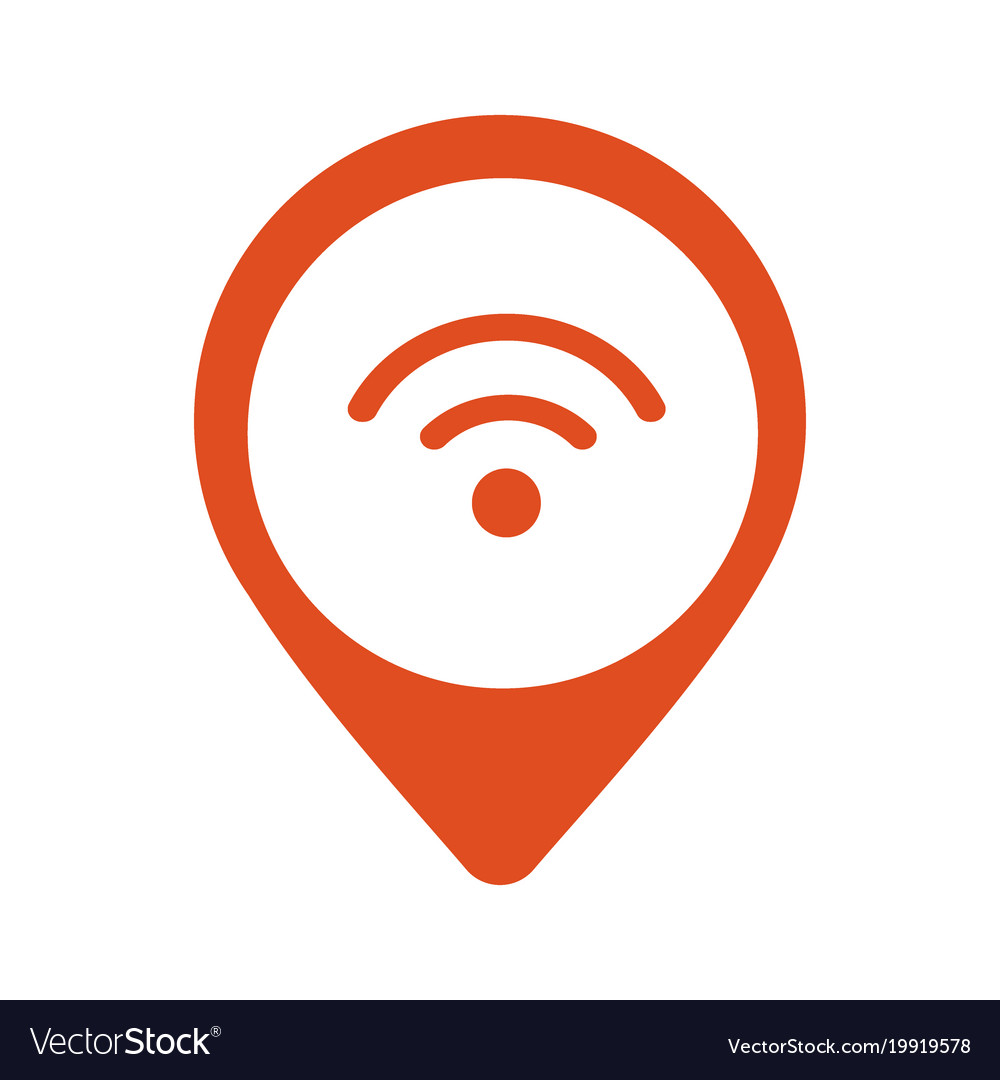 Wi-fi location pointer icon