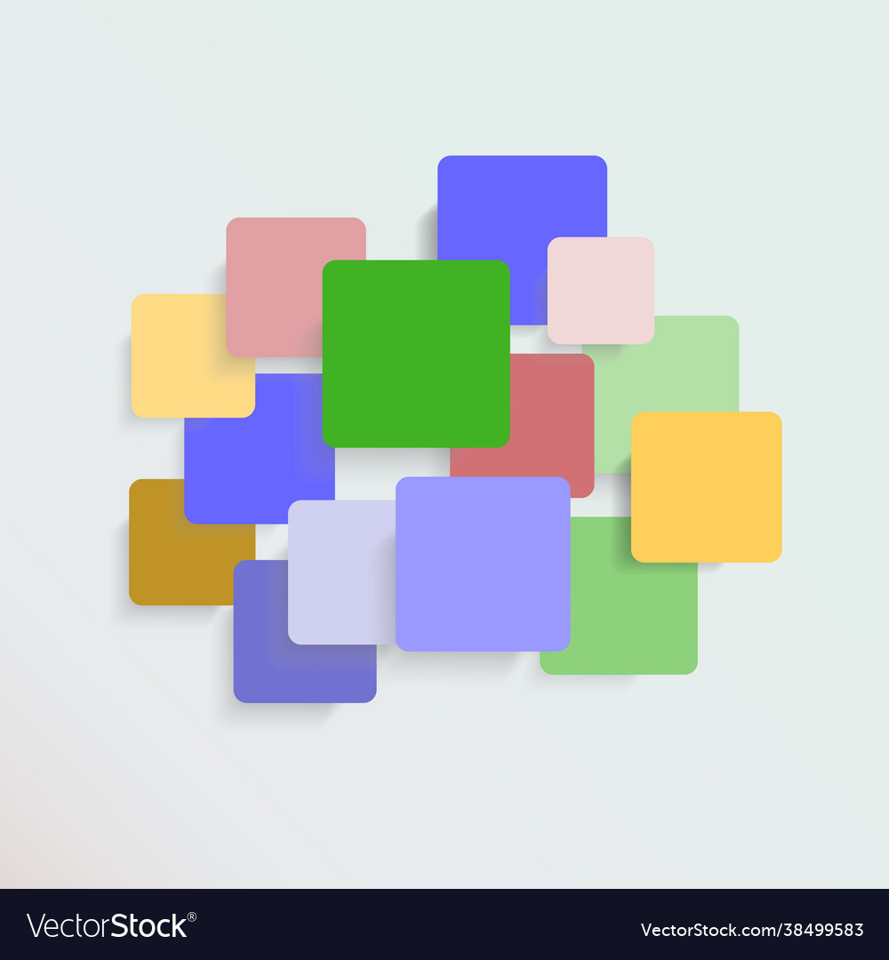 Abstract multi color rounded square background