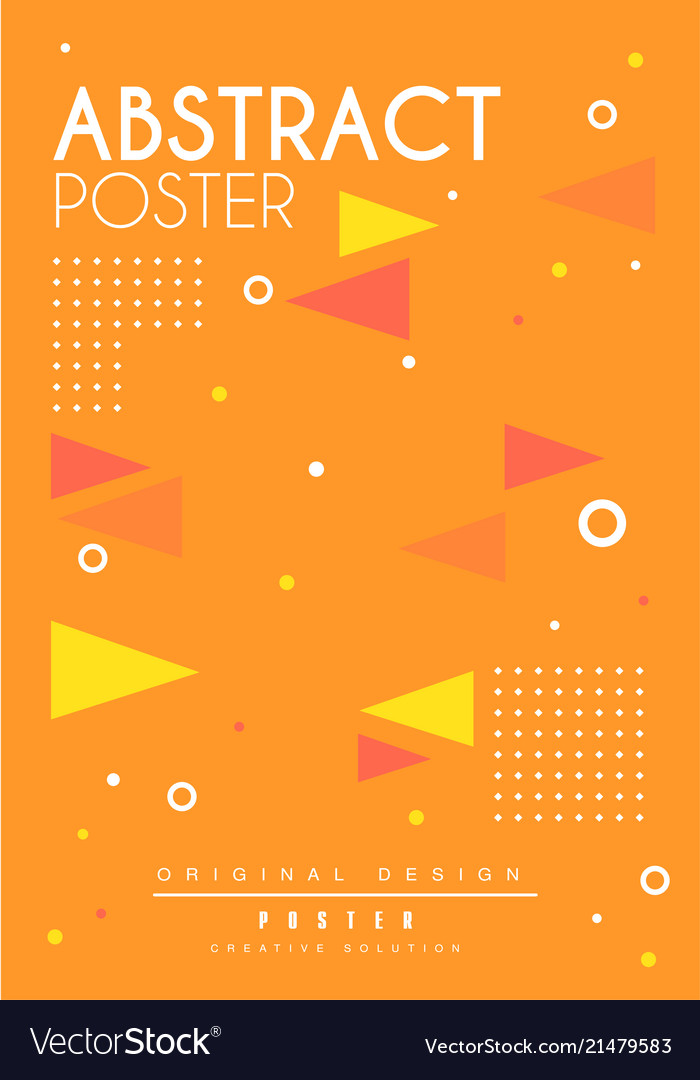 abstract poster bright placard template with vector image placard template