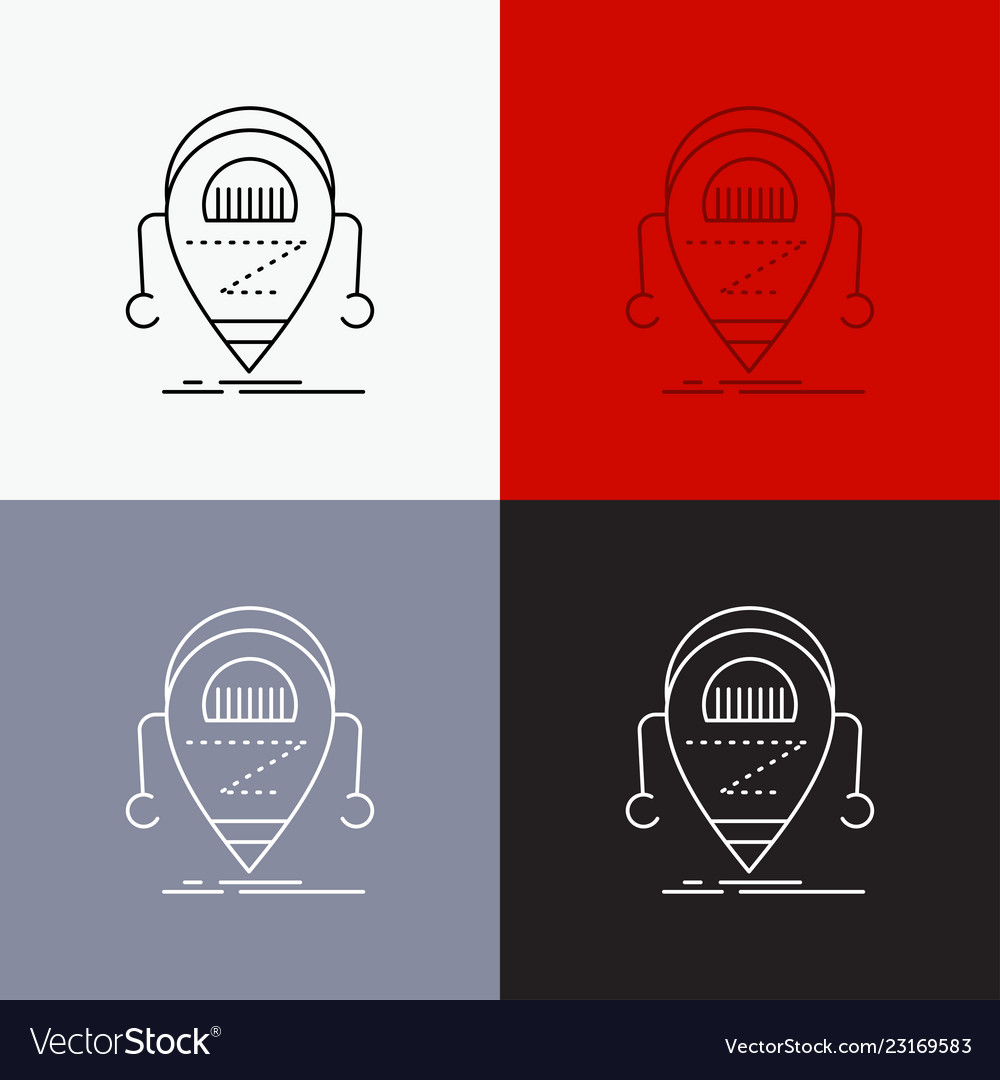 Android beta droid robot technology icon over vector image Android beta droid robot technology icon over