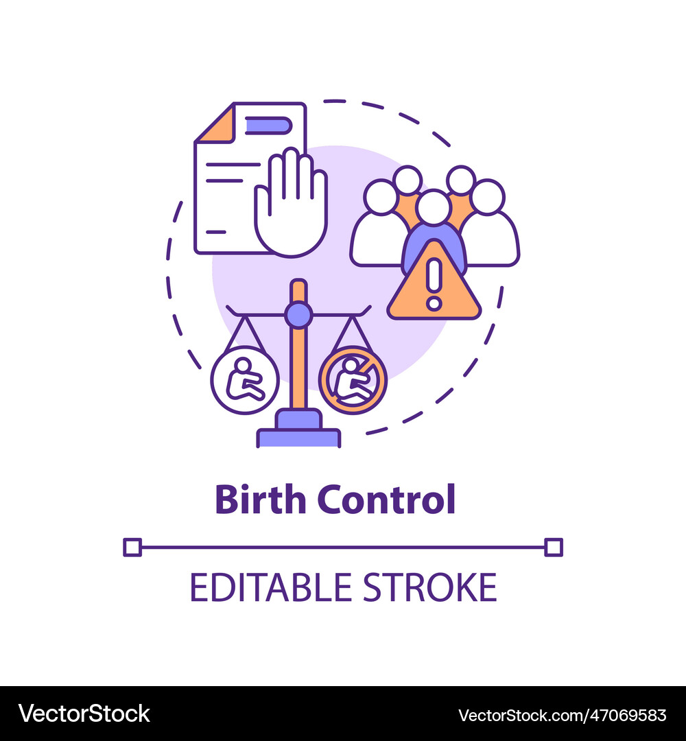 Birth control concept icon – Royalty-Free Vector | VectorStock
