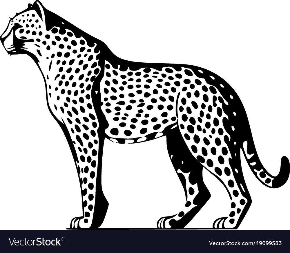 Cheetah print - minimalist and flat logo Vector Image