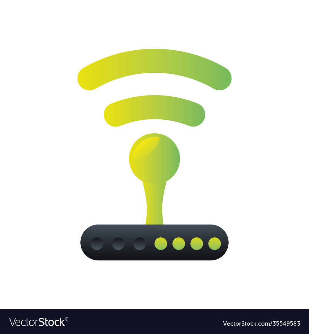 Digital marketing router internet connection vector image Digital marketing router internet connection