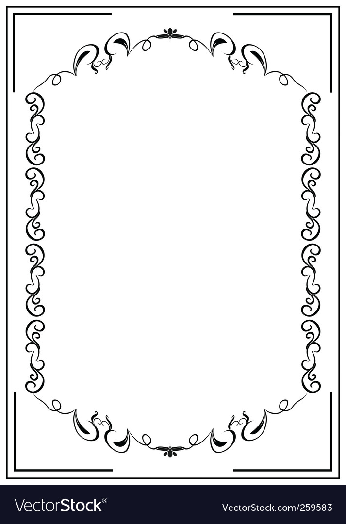 Download Filigree border Royalty Free Vector Image - VectorStock