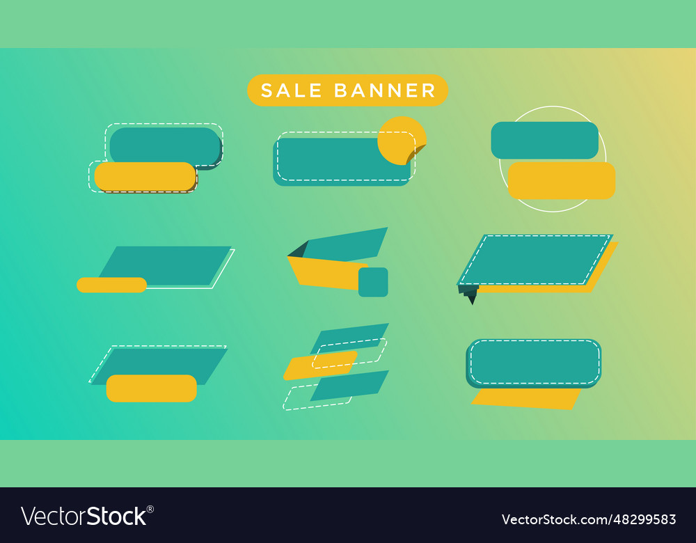 Flat design collection of web stickers tags