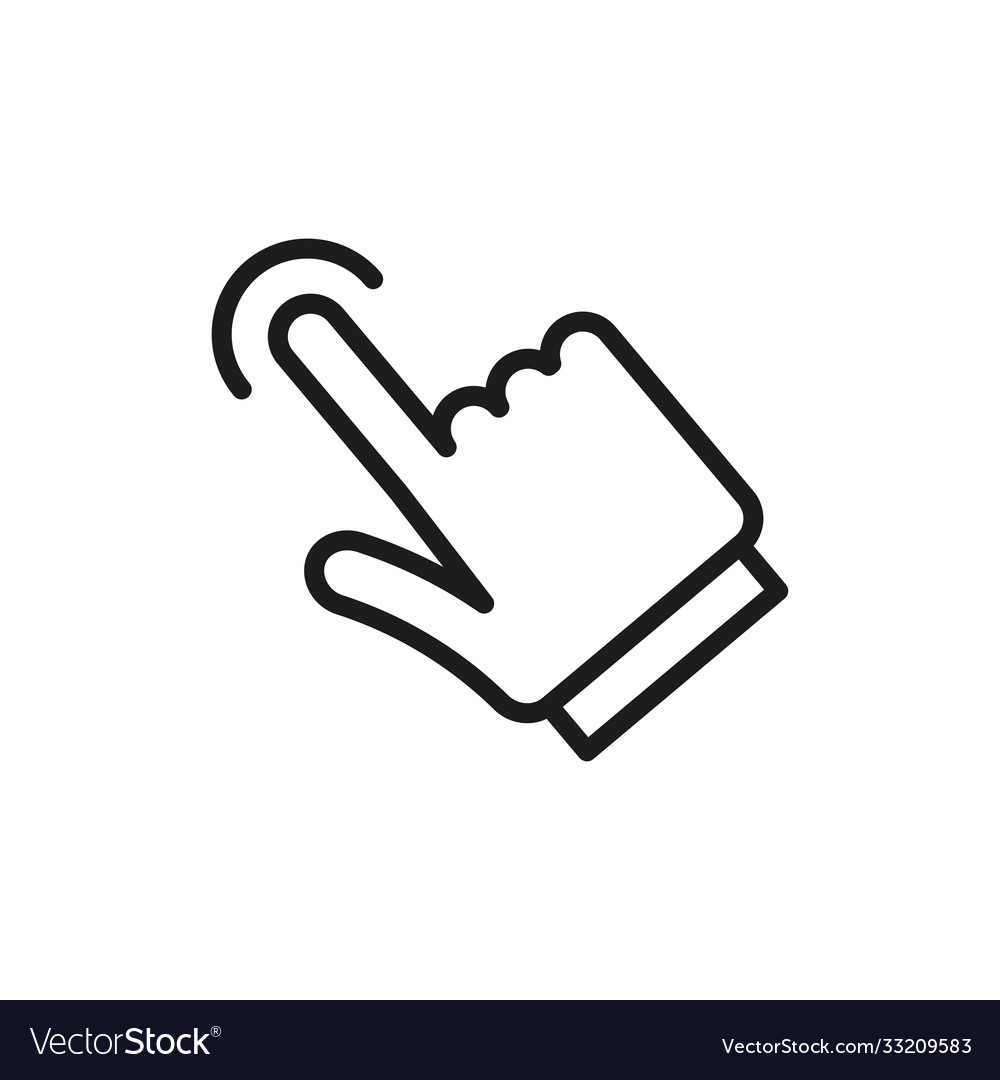 Hand clicks pointer simple linear