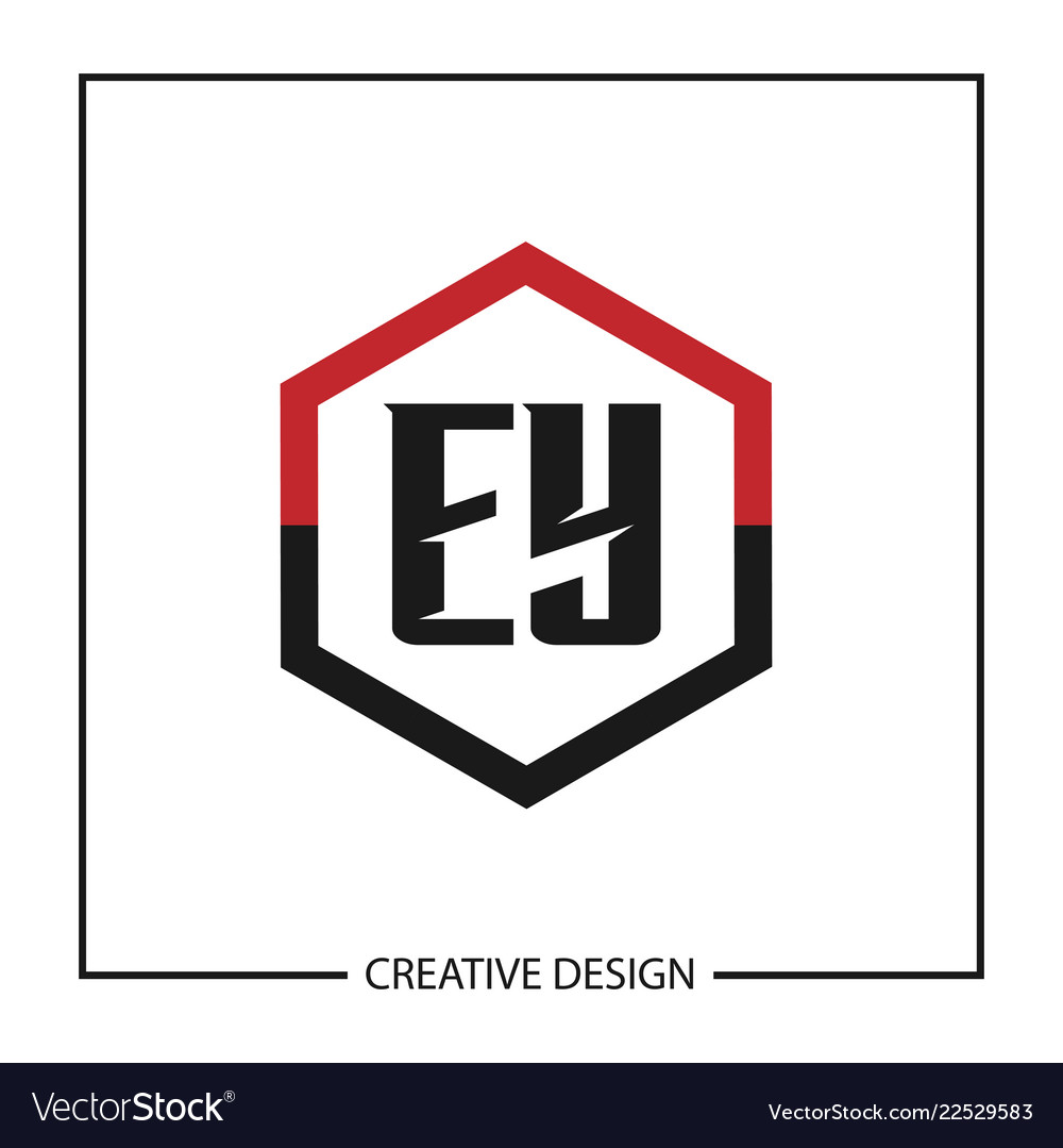 Initial letter ey logo template design