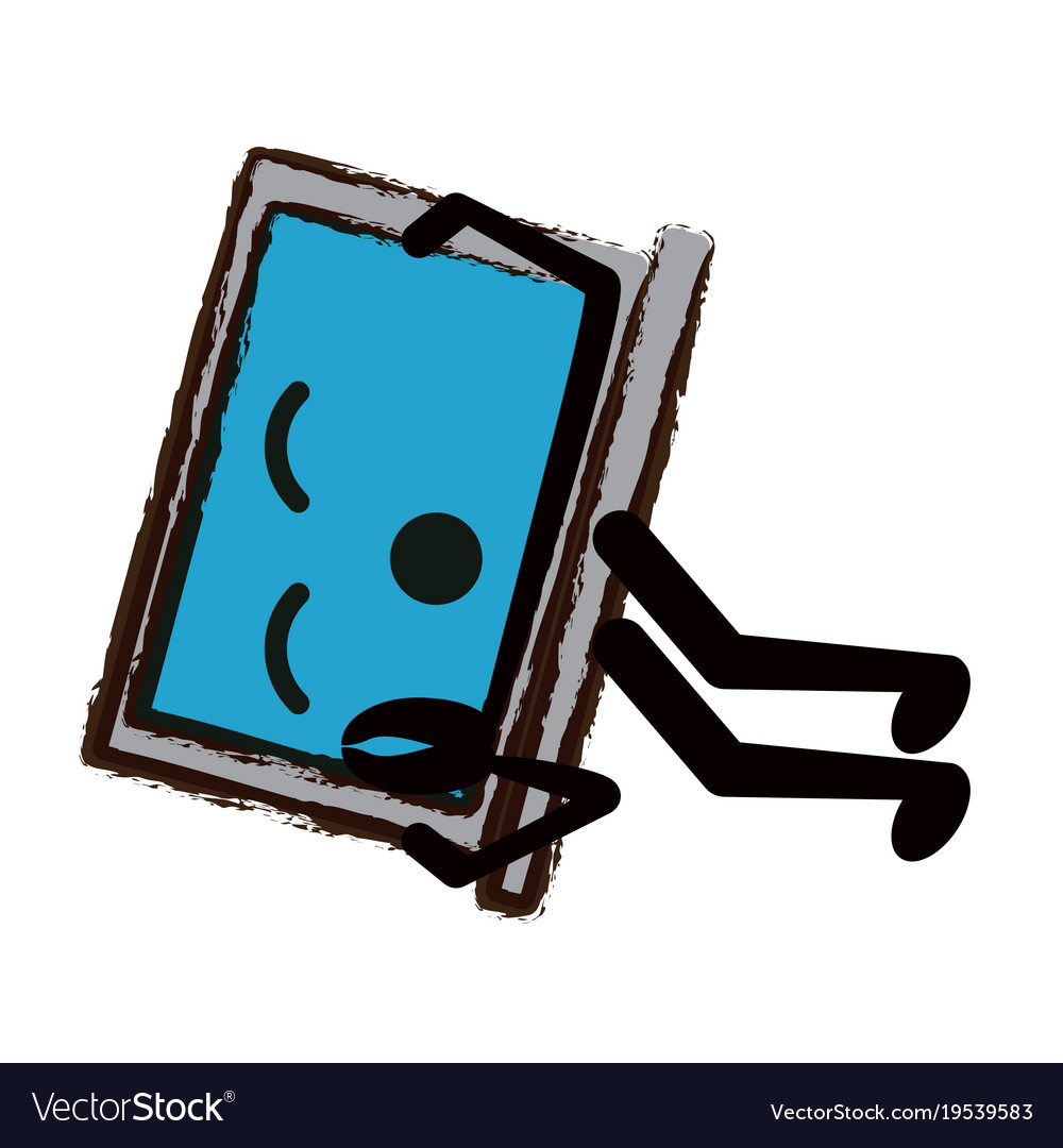 Kawaii laptop computer icon