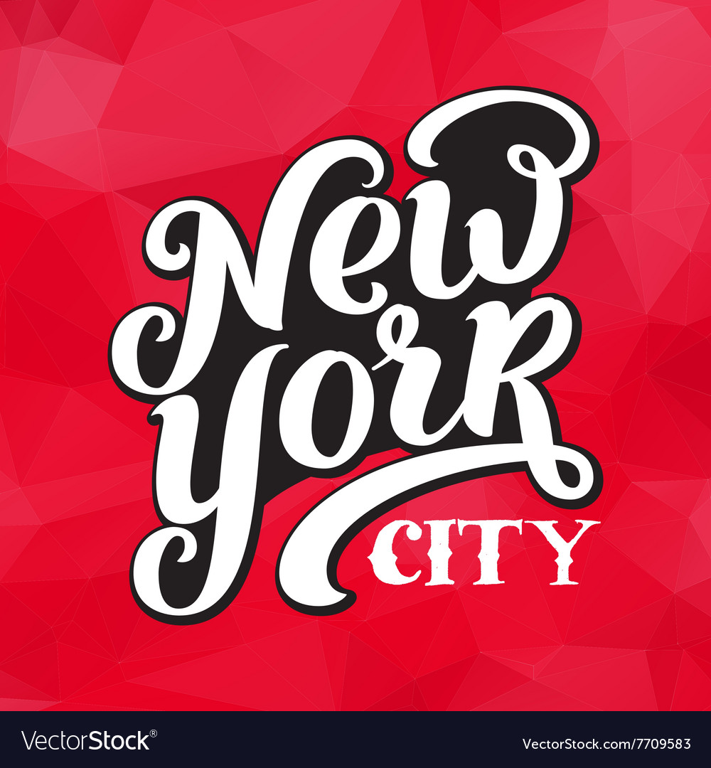 New York city typography brush pen design Vector Image