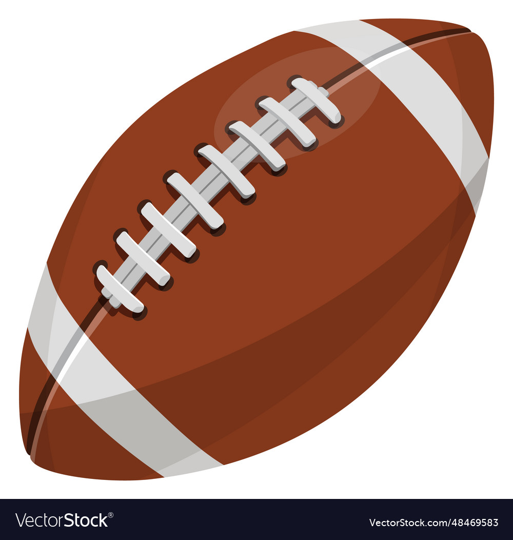 Ragby ball cartoon icon american football Vector Image