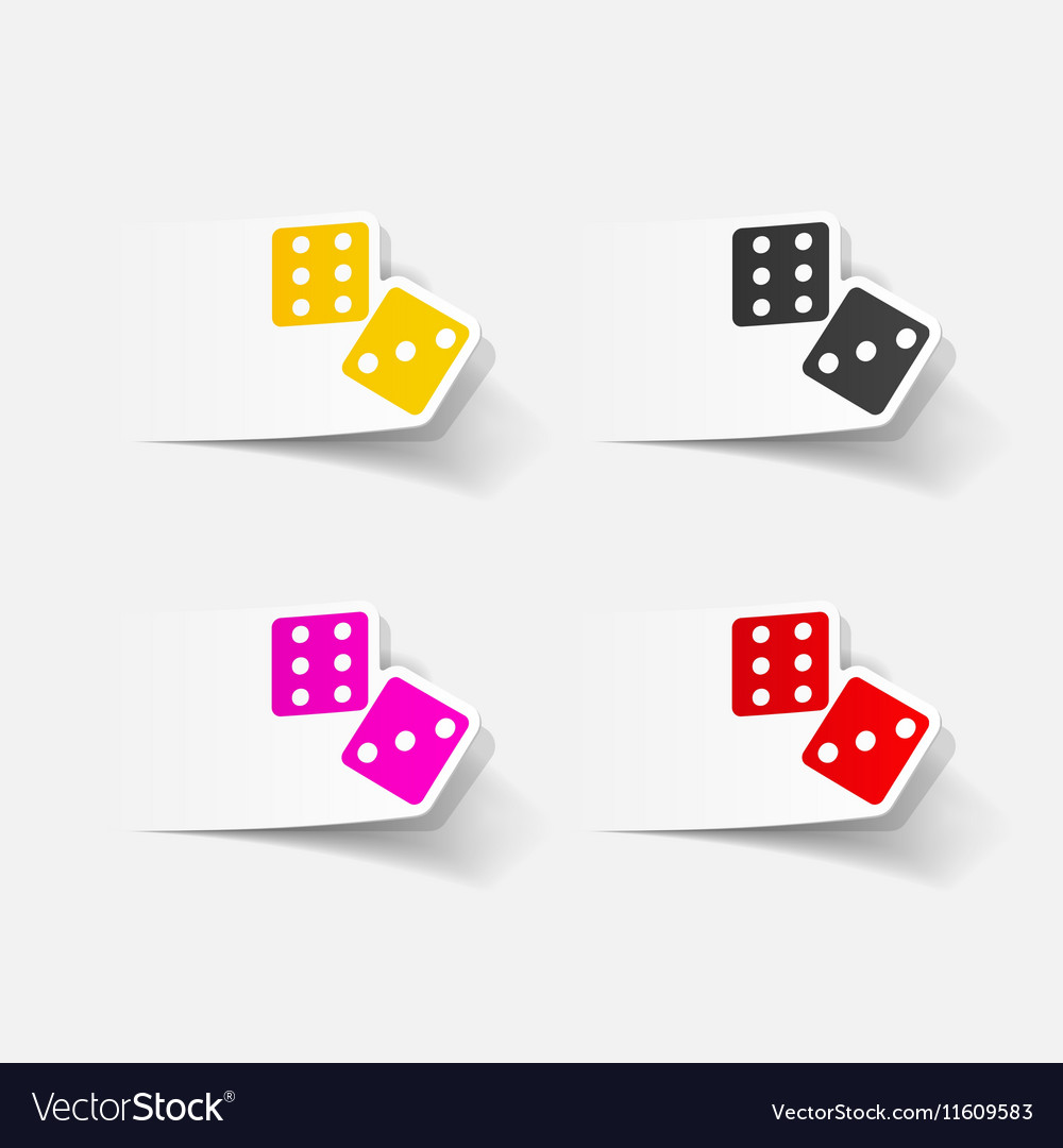 Realistic design element dice
