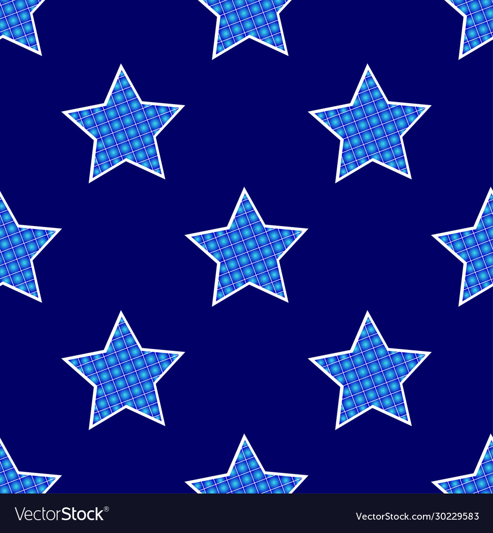 Seamless pattern with stars on a dark background