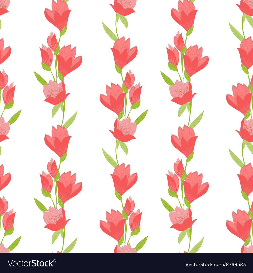 Seamless pattern with tulips