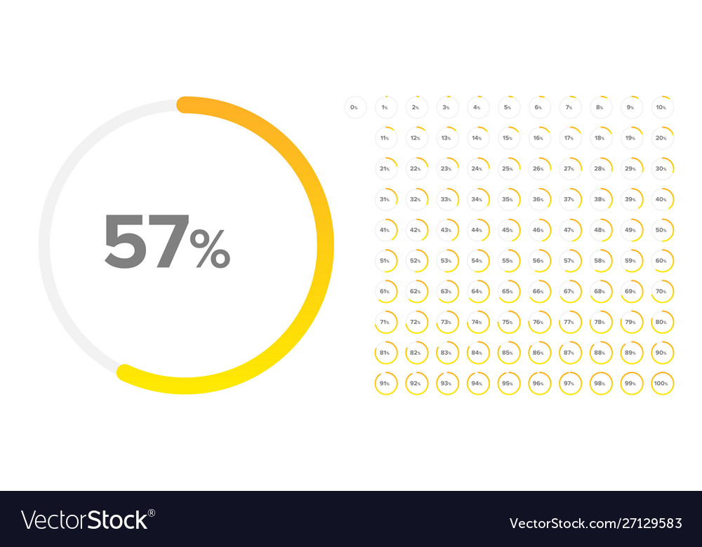 Set circle diagrams for infographics