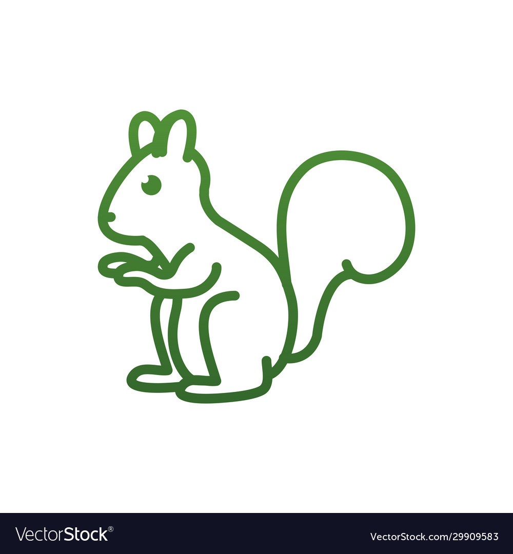 Squirrel gradient style icon design