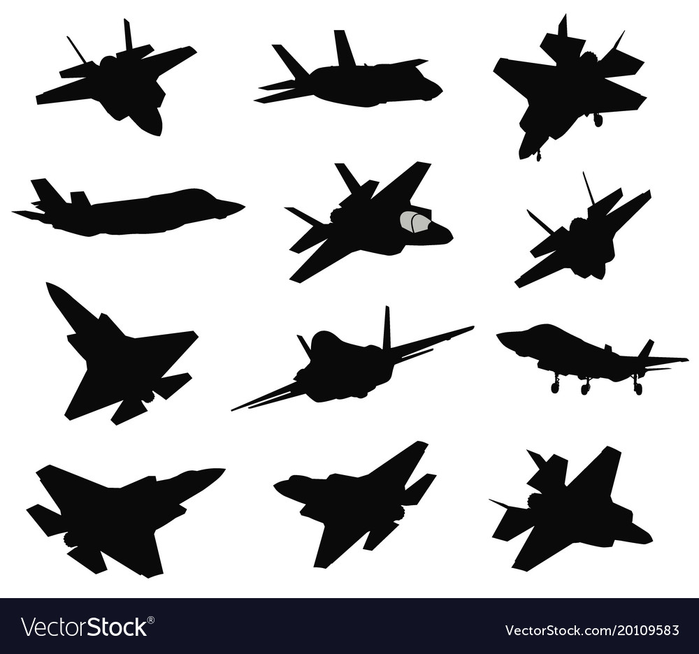 Stealth Aircraft Silhouettes