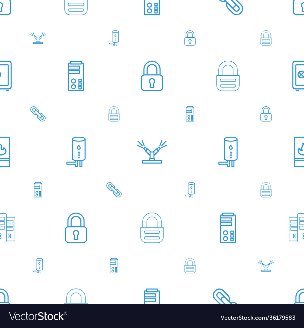 System icons pattern seamless white background