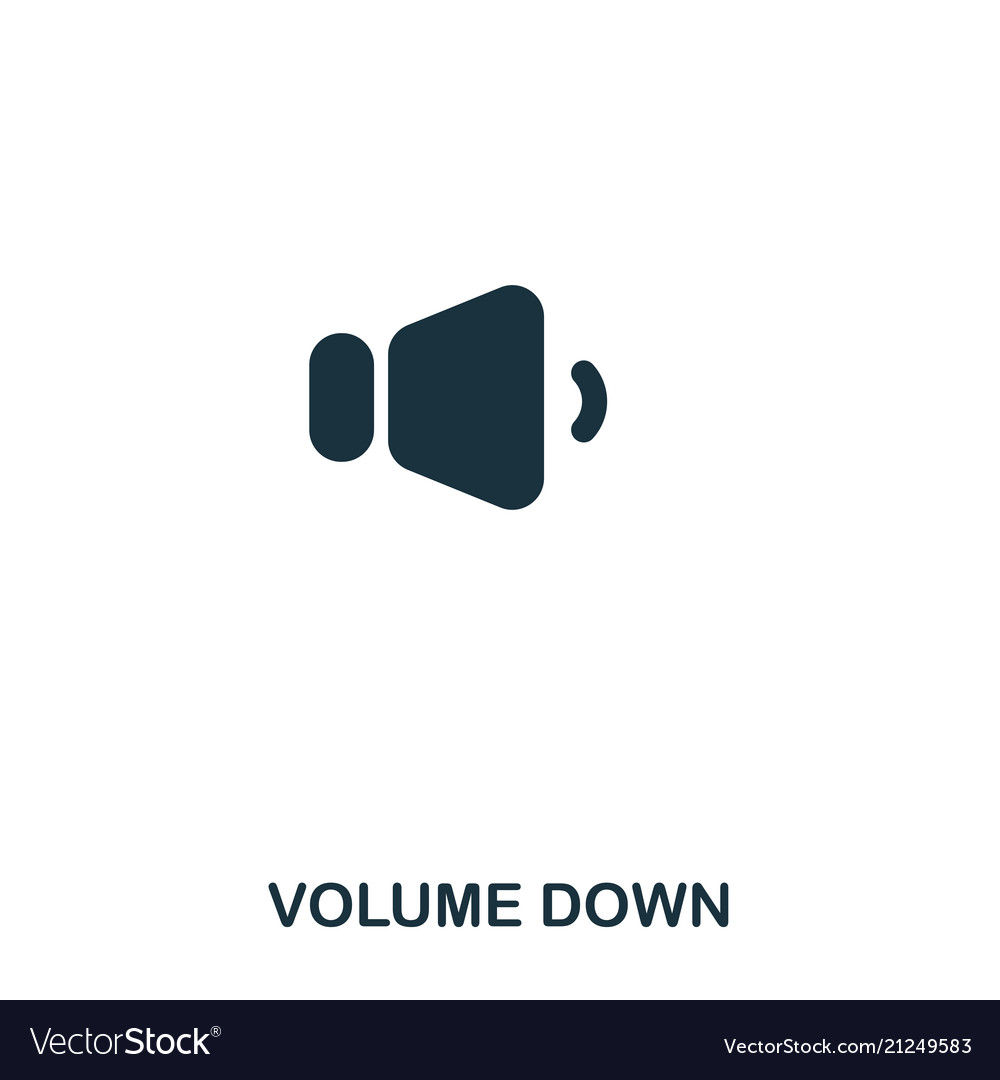 Volume down icon line style design ui