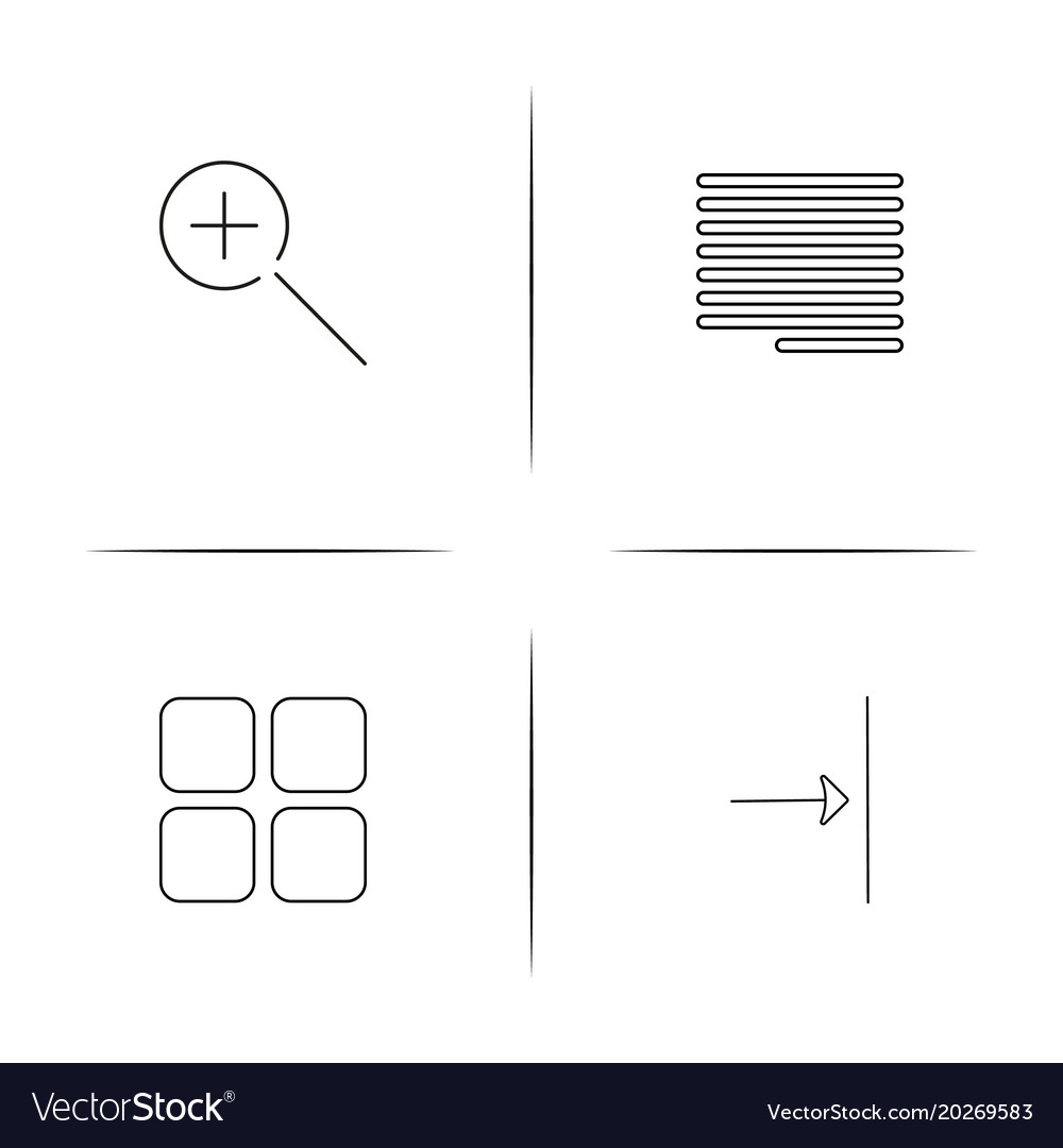 Web linear simple icon setoutline icons