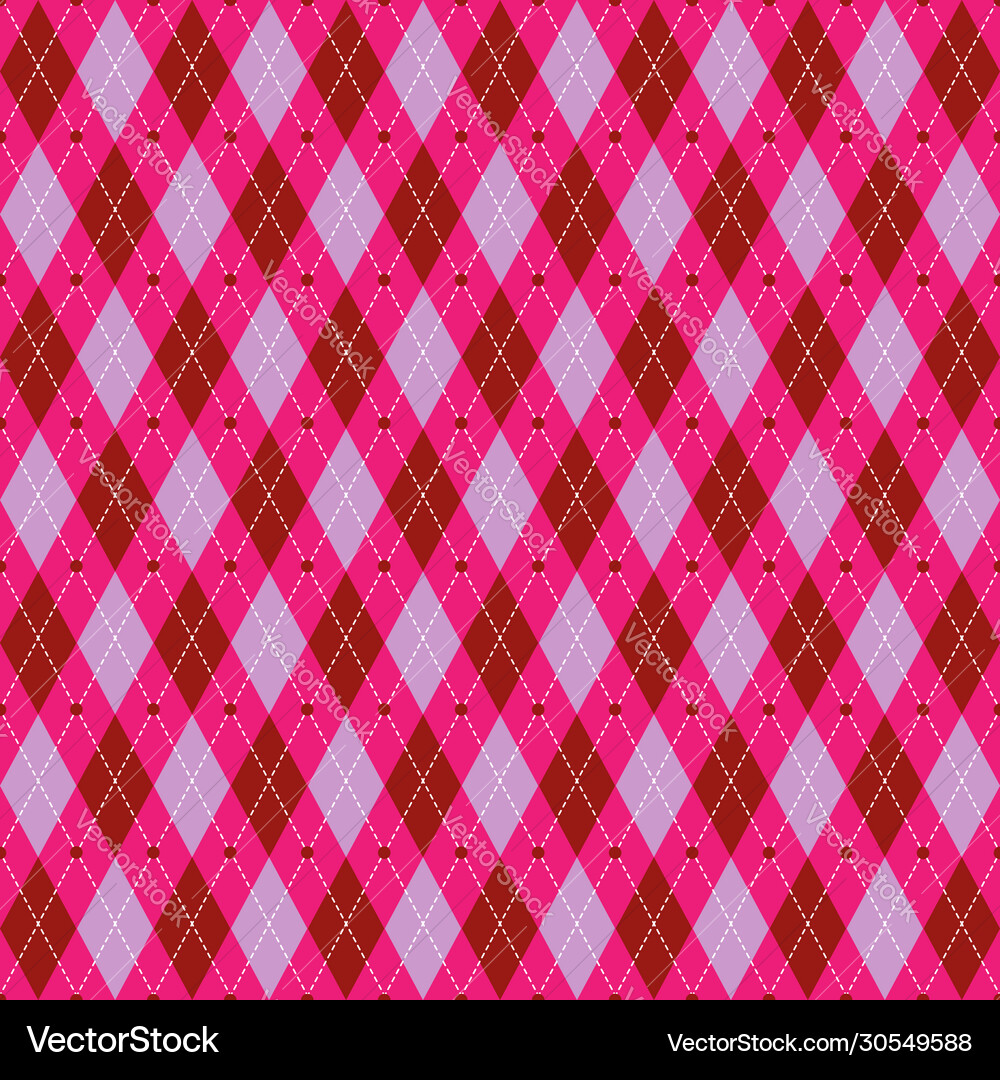Argyle pattern seamless fabric texture background Vector Image