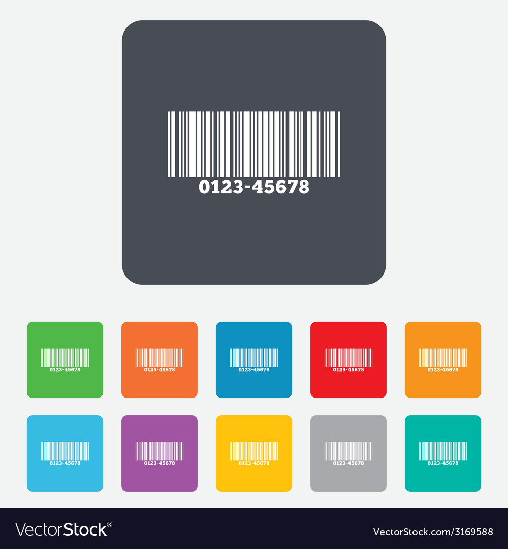 Bar code sign icon scan symbol