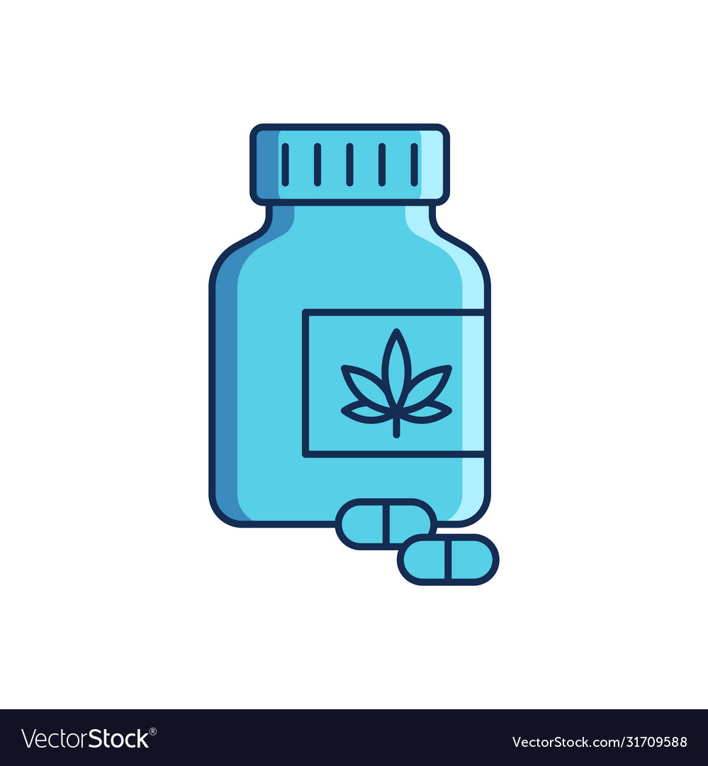 Cannabis pills bottle icon symbol isolated