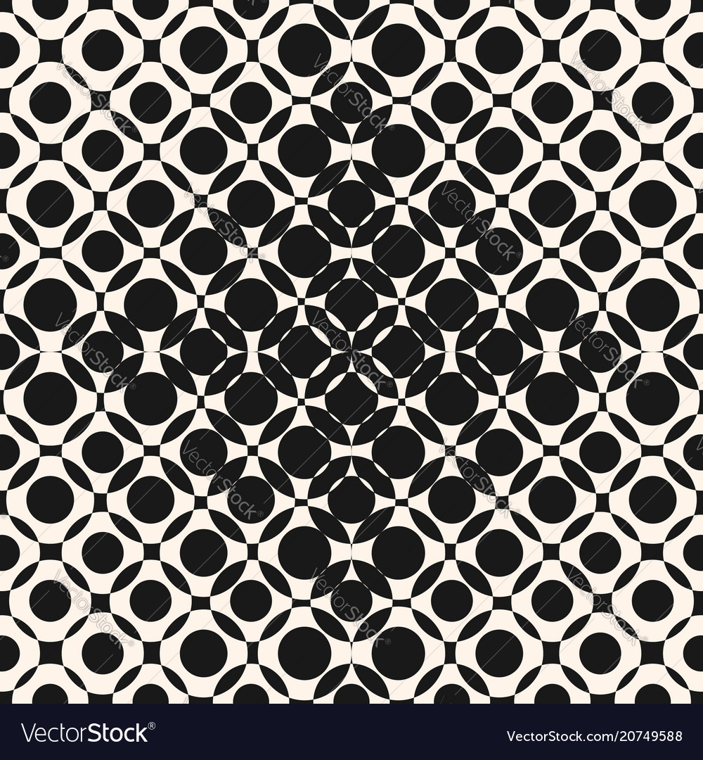 Geometric halftone seamless pattern with circles vector image Geometric halftone seamless pattern with circles