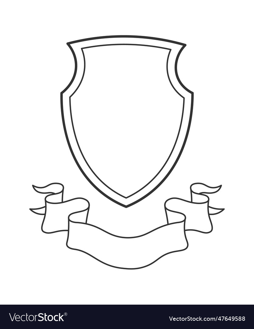 Heraldic royal shield badge Royalty Free Vector Image