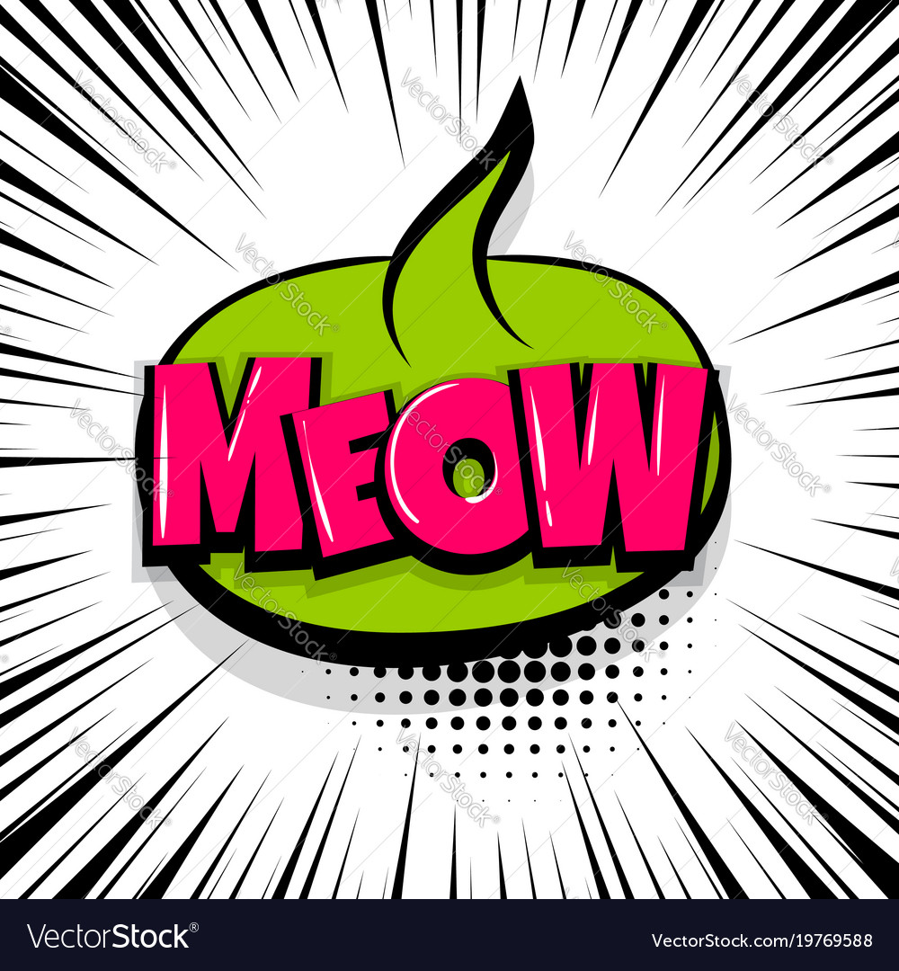 Meaw comic text stripperd backdrop