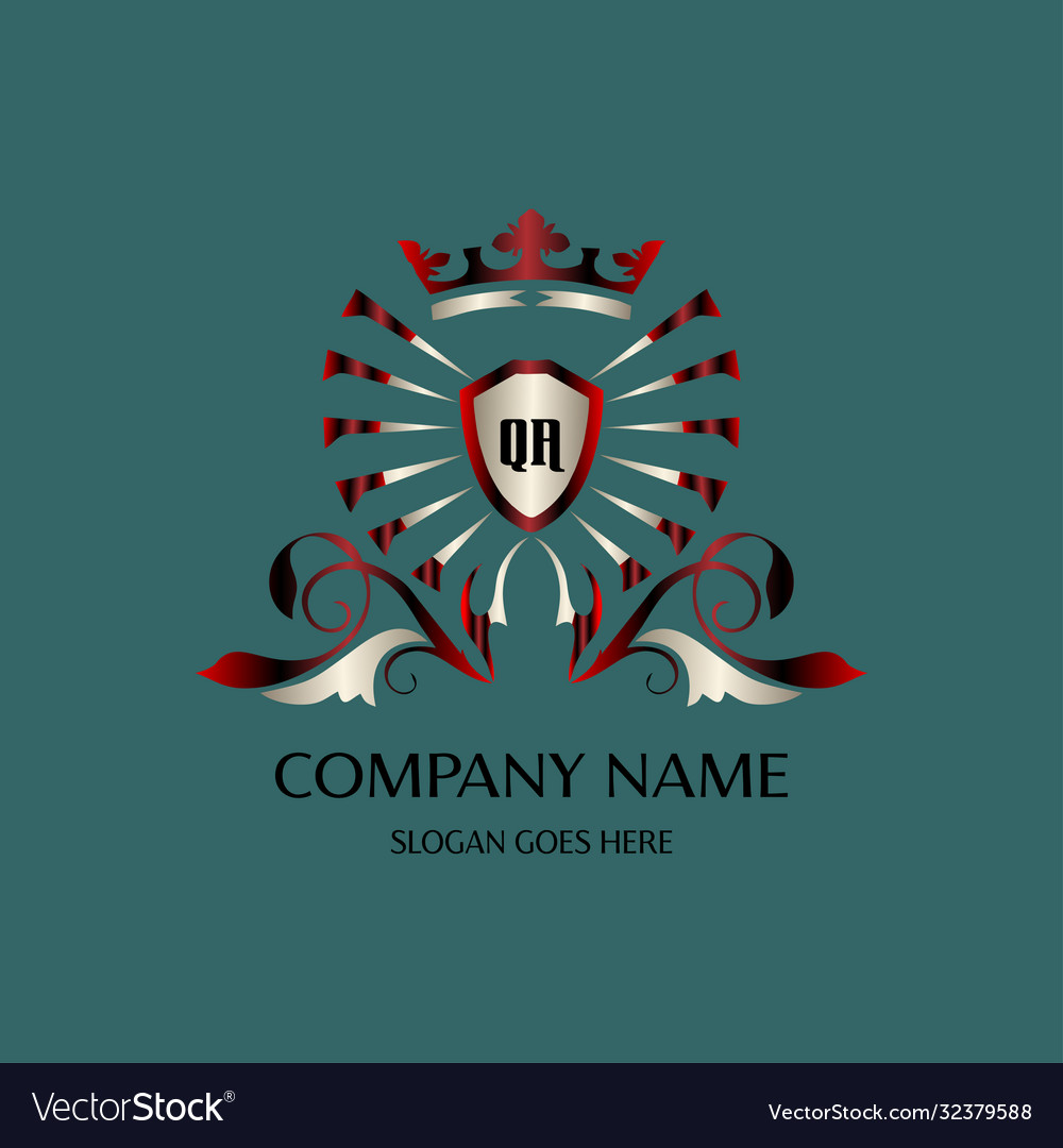 Qa initial logo with colorful circle template Vector Image Qa initial logo with colorful circle template