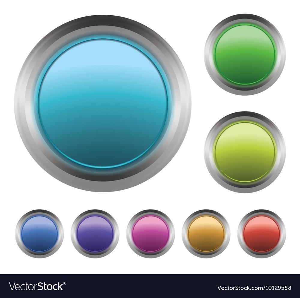 Set of glossy buttons